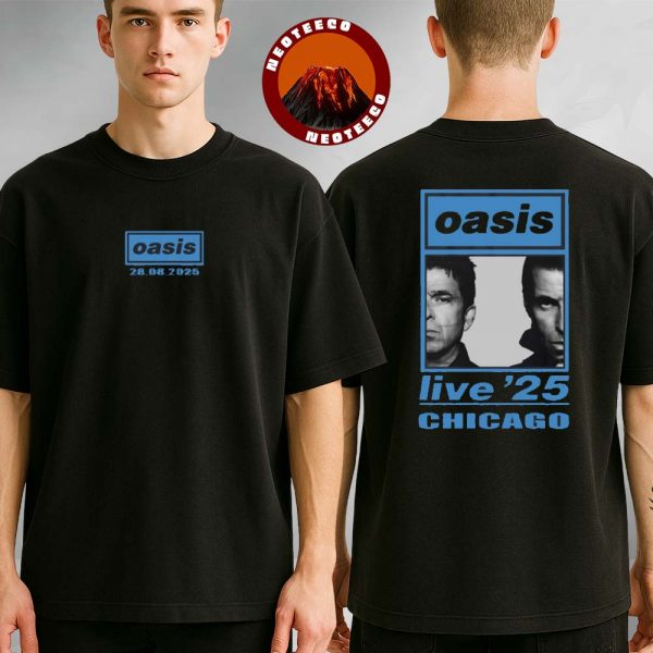 Oasis Live 25 North American Tour At Th e Soldier Field In Chicago IL On 28 August 2025 Two Sides Unisex T-Shirt