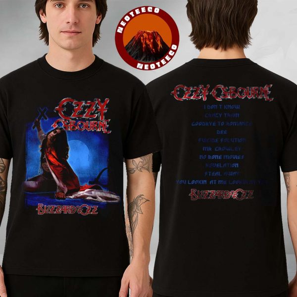 Ozzy Osbourne Blizzard Of Ozz Tracklist Two Sides Unisex T-Shirt