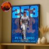 Pete Alonso New York Mets All-Time Home Run Leader 253 HR 2025 MLB Baseball Poster Record-Breaking Swing Artwork Home Decor Poster Canvas