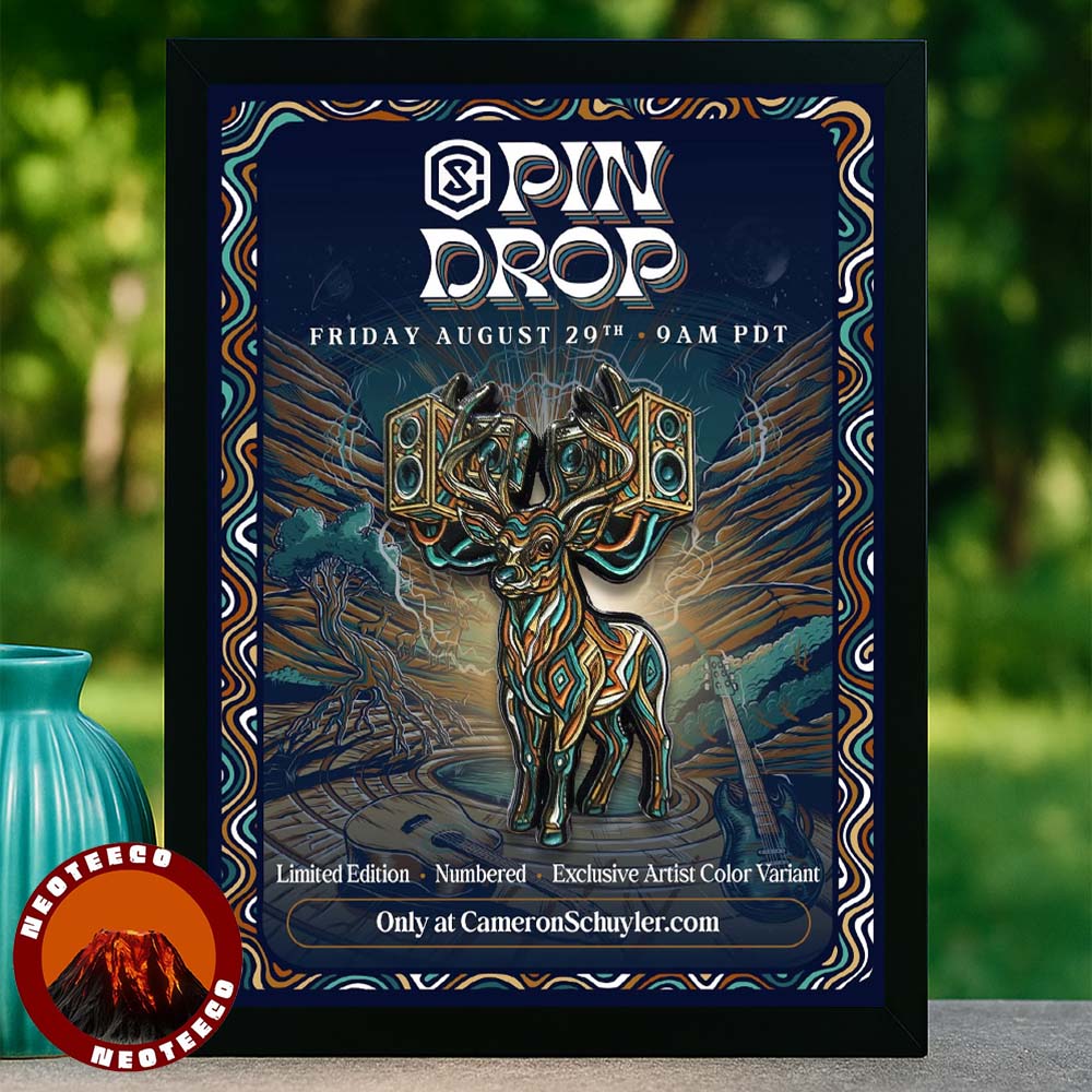 Pin Drop Limited Edition Poster At Cameron Schuyler Online In Los Angeles CA On August 29 2025 Geometric Stag Artwork Home Decor Poster Canvas