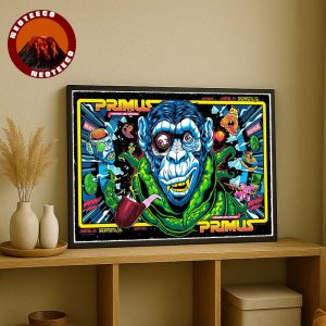 Primus Concert Full Show Combined Poster In Sacramento CA On August 7 And 8 2025 Home Decor Poster Canvas