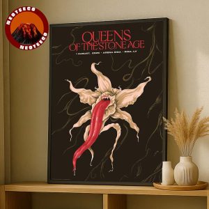 Queens Of The Stone Age Concert Poster At Arena Riga In Riga LV On August 1 2025 Surreal Tongue Orchid Artwork Home Decor Poster Canvas