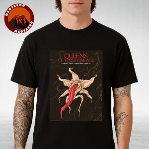 Queens Of The Stone Age Concert Poster At Arena Riga In Riga LV On August 1 2025 Surreal Tongue Orchid Artwork Unisex T-Shirt