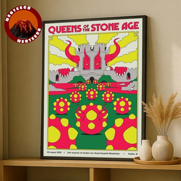 Queens Of The Stone Age Concert Poster At Irish Museum Of Modern Art Royal Hospital Kilmainham In Dublin Ireland On August 20 2025 Demon Castle Artwork Home Decor Poster Canvas