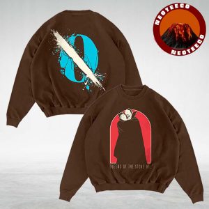 Queens Of The Stone Age Like Clockwork Cover Sweatshirt Vintage Vampire Artwork Brown Crewneck Two Sides Unisex Sweatshirt