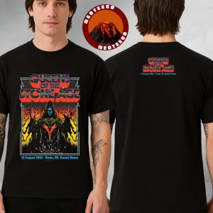Queens Of The Stone Age Poster At Kunst Rasen In Bonn On August 13 2025 Dark Sorcerer Artwork Two Sides Unisex T-Shirt