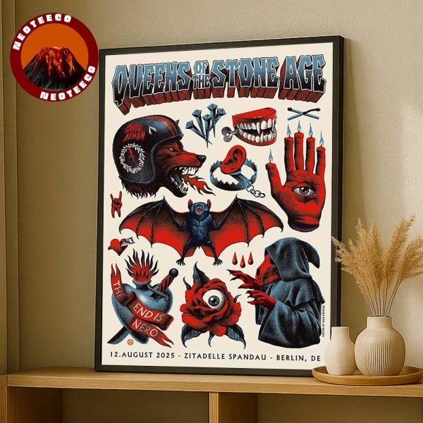 Queens Of The Stone Age Poster At Zitadelle Spandau In Berlin On 12 August 2025 Carpe Demon Artwork Home Decor Poster Canvas