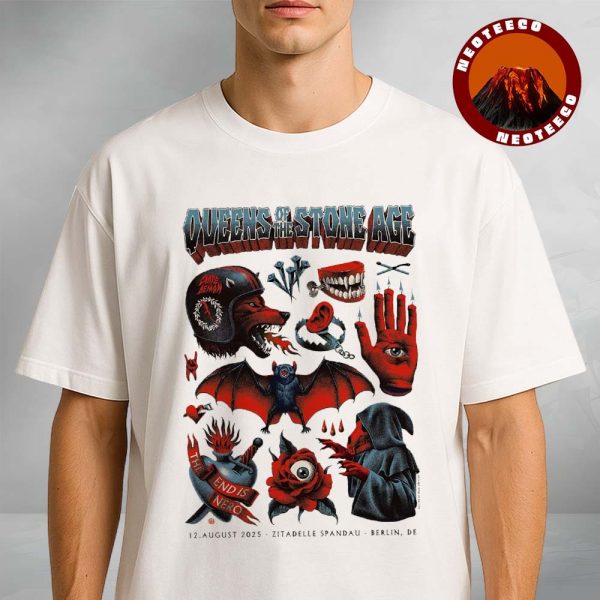Queens Of The Stone Age Poster At Zitadelle Spandau In Berlin On 12 August 2025 Carpe Demon Artwork Unisex T-Shirt