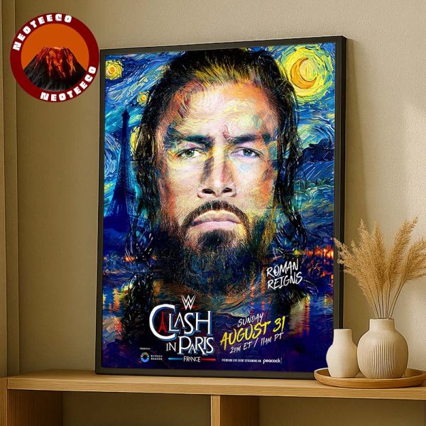 Roman Reigns WWE Clash In Paris France Wrestling Event On August 31 2025 Home Decor Poster Canvas