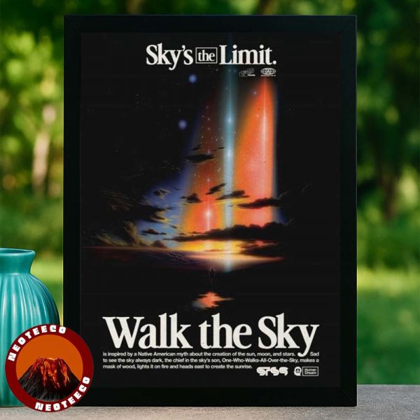 STS9 Art Print Poster Walk The Sky Cosmic Light Beams Fantasy Artwork 2025 Edition Home Decor Poster Canvas