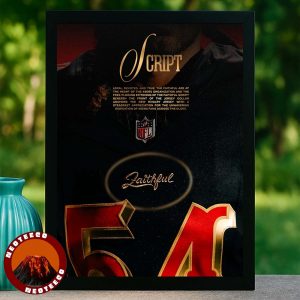 San Francisco 49ers Script Jersey Poster NFL Football Uniform Artwork 2025 Edition Home Decor Poster Canvas
