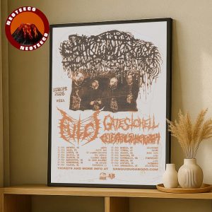 Sanguisugabogg Europe 2026 Tour Dates Poster With Undeath Gates To Hell Celestial Sanctuary At Multiple Venues Home Decor Poster Canvas
