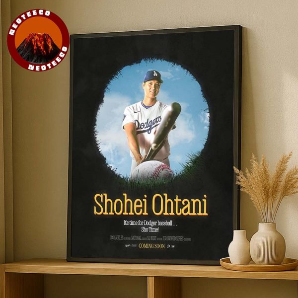 Shohei Ohtani Los Angeles Dodgers 44th Home Run MLB Baseball 2025 Its Time For Dodger Baseball Sho Time Home Decor Poster Canvas