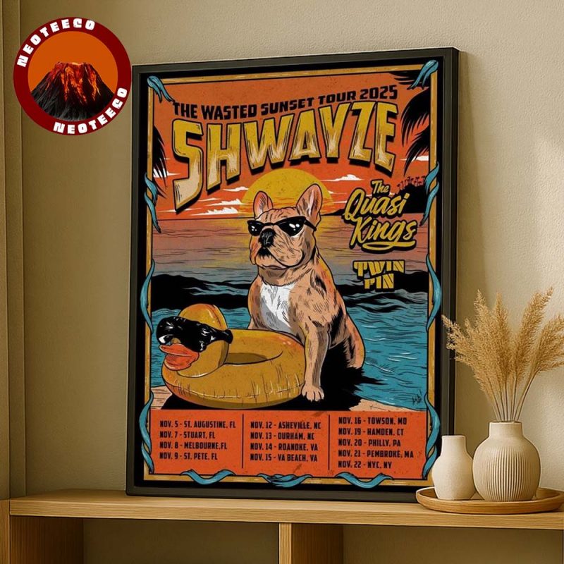 Shwayze Tour Poster At Multiple Venues In USA On November 2025 The Wasted Sunset Tour Artwork Home Decor Poster Canvas