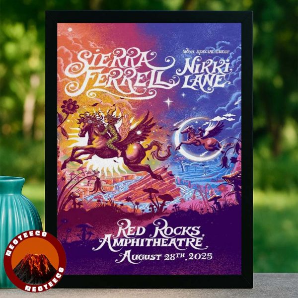 Sierra Ferrell Concert Poster At Red Rocks Amphitheatre In Morrison CO On August 28 2025 Home Decor Poster Canvas