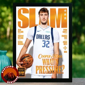 Slam 258 Cooper Flagg Dallas Mavericks Cover Poster SLAM Magazine NBA Basketball 2025 Organge Metal Home Decor Poster Canvas