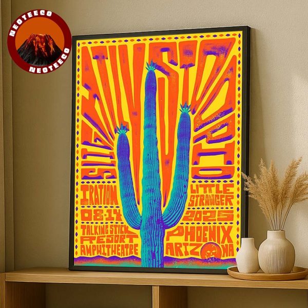 Slightly Stoopid Tour Poster At Talking Stick Resort Amphitheatre In Phoenix On August 14 2025 Desert Cactus Artwork Home Decor Poster Canvas