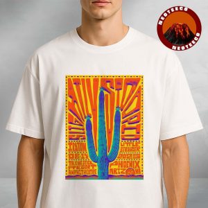 Slightly Stoopid Tour Poster At Talking Stick Resort Amphitheatre In Phoenix On August 14 2025 Desert Cactus Artwork Unisex T-Shirt