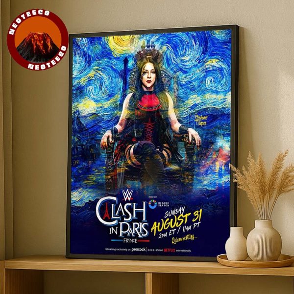 Stephanie Vaquer WWE Clash In Paris Poster At France August 31 2025 Van Gogh Style Artwork Home Decor Poster Canvas