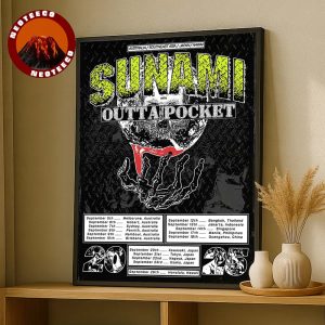 Sunami Poster At Australia In Southeast Asia On Japan And Hawaii 2025 Skull Hand Artwork Home Decor Poster Canvas