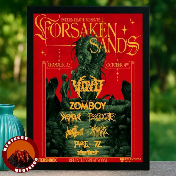 Svdden Death Forsaken Sands Poster In Chandler AZ On October 4 2025 Dark Demon Artwork Home Decor Poster Canvas