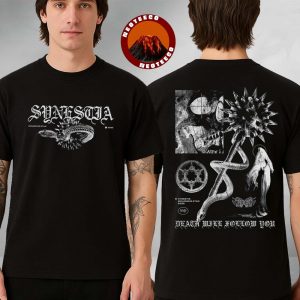 Synestia Mourning Star T-Shirt Black Metal Graphic With Snake And Death Will Follow You Back Print 2025 Two Sides Unisex T-Shirt