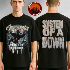 System Of A Down New York City 2025 Merch Tee At Metlife Stadium In New York On August 27 And 28 2025 Two Sides Unisex T-Shirt