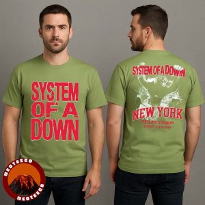 System Of A Down New York Metlife Stadium 2025 Merch Tee Logo With King Kong Art On August 27 And 28 2025 Two Sides Unisex T-Shirt