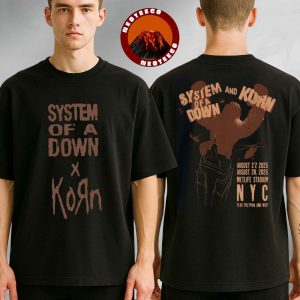 System Of A Down x Korn Live Show Music In New York City On Metlife Stadium On August 27 27 2025 Two Sides Unisex T-Shirt