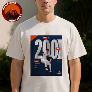 Tarik Skubal From Detroit Tigers First To 200 Strikeouts MLB Baseball 2025 Poster Dominant Pitching Artwork Unisex T-Shirt