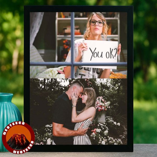 Taylor Swift Travis Kelce Engagement Poster Love Story Romantic Proposal Artwork Home Decor Poster Canvas