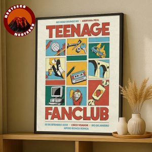 Teenage Fanclub Concert Poster At Circo Voador In Rio De Janeiro Brazil On September 3 2025 Retro Pop Art Artwork Home Decor Poster Canvas