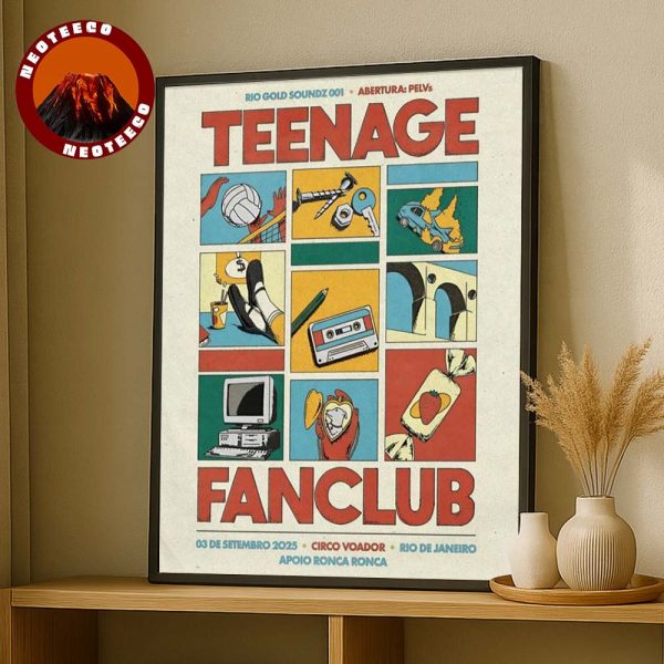 Teenage Fanclub Concert Poster At Circo Voador In Rio De Janeiro Brazil On September 3 2025 Retro Pop Art Artwork Home Decor Poster Canvas