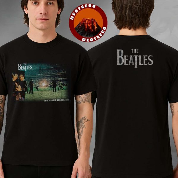 The Beatles Shea Stadium 1965 Anniversary Tee With Live Concert Photo Design Two Sides Unisex T-Shirt