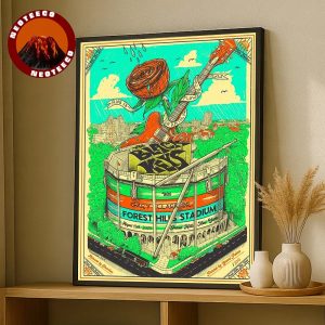 The Black Keys Merch Design At Forest Hills Stadium In New York On August 13 2025 Rose And Guitar Artwork Home Decor Poster Canvas
