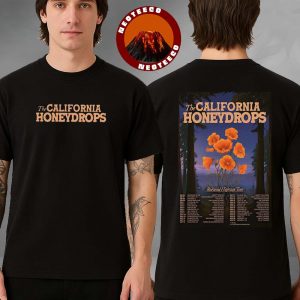The California Honeydrops Tour Poster Redwood Highway Tour 2025 Orange Poppy Flower Artwork Two Sides Unisex T-Shirt