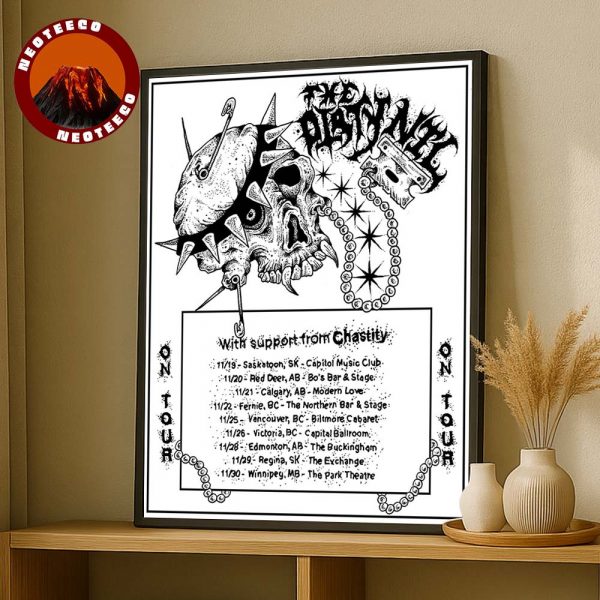 The Dirty Nil Art Print At Saskatoon In Saskatchewan On November 19 2025 Skull Razor Chain Artwork Home Decor Poster Canvas