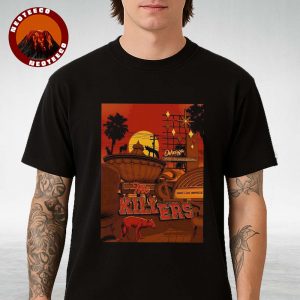 The Killers Concert Poster At Osheaga Festival In Montreal On August 1 2025 Sunset Desert Theme Unisex T-Shirt