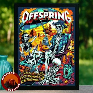 The Offspring Concert Poster At Isleta Amphitheater In Albuquerque NM On August 26 2025 Skeleton Desert Artwork Home Decor Poster Canvas