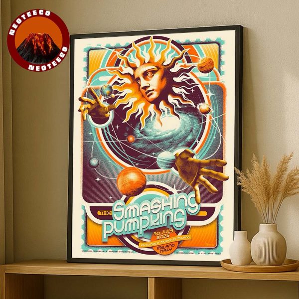 The Smashing Pumpkins Art Print At Parco Della Musica Di Milano In Milan Italy On July 30 2025 Solar System Cosmic Artwork Home Decor Poster Canvas
