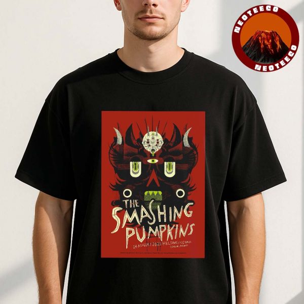 The Smashing Pumpkins Music Show Concert At Helsinki Ice Hall In Helsinki Finland On August 24 2025 Demon Face Artwork Unisex T-Shirt