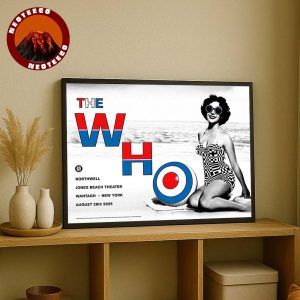 The Who Concert Poster At Jones Beach Theater In New York On August 28 2025 Vintage Beach Girl Artwork Home Decor Poster Canvas