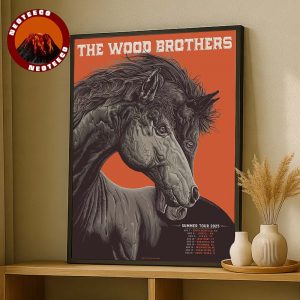 The Wood Brothers Poster At Summer Tour 2025 In Lowell MA On August 8 2025 Horse Artwork Home Decor Poster Canvas