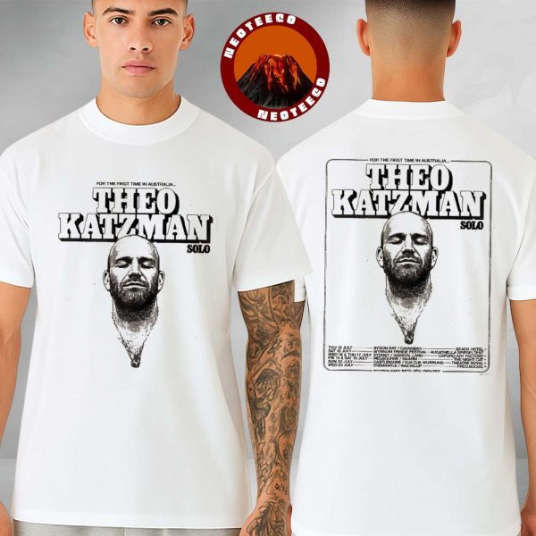 Theo Katzman Tour Poster In Australia 2025 Minimalist Solo Portrait Vintage Style Two Sides Unisex T-Shirt
