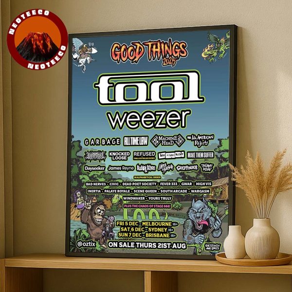 Tool Poster 2025 Good Things Festival Home Decor Poster Canvas