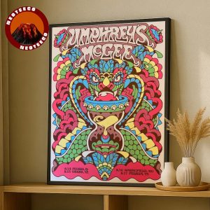 Umphreys McGee Concert Art Print At Peoria In Omaha On August 14-15 2025 Psychedelic Dragon Artwork Home Decor Poster Canvas