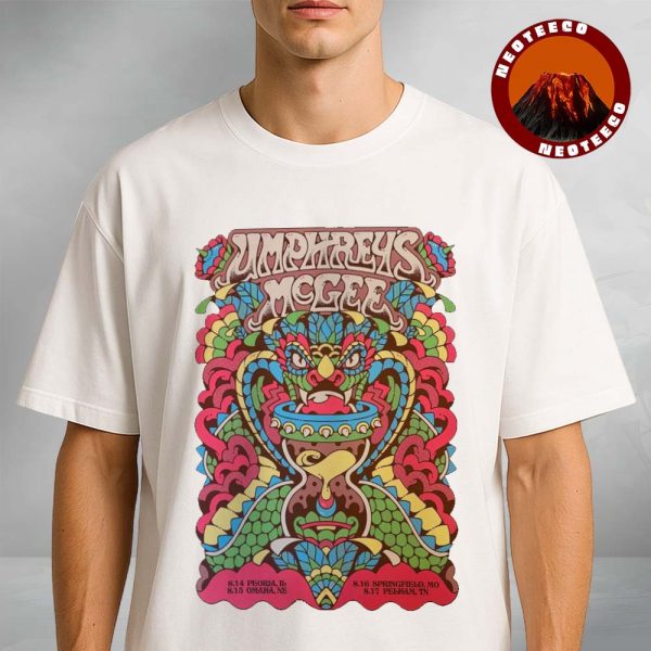 Umphreys McGee Concert Art Print At Peoria In Omaha On August 14-15 2025 Psychedelic Dragon Artwork Unisex T-Shirt
