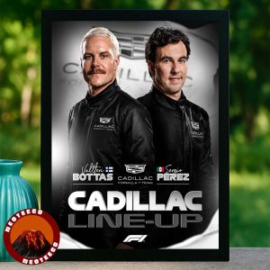 Valtteri Bottas Sergio Perez Cadillac F1 Team Line Up Formula 1 Racing 2025 Sports Poster Dynamic Team Artwork Home Decor Poster Canvas