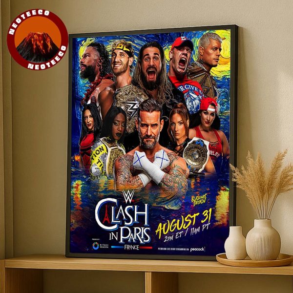 WWE Clash In Paris Multi Wrestlers France Wrestling Event On August 31 2025 Home Decor Poster Canvas