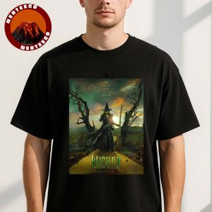 Wicked For Good Movie Poster Featuring Cynthia Erivo As Elphaba On November 21 2025 Dark Fantasy Witch Artwork Unisex T-Shirt